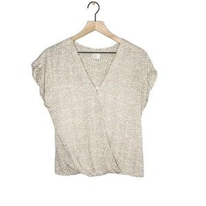 a new day xs twist front leopard top neutral